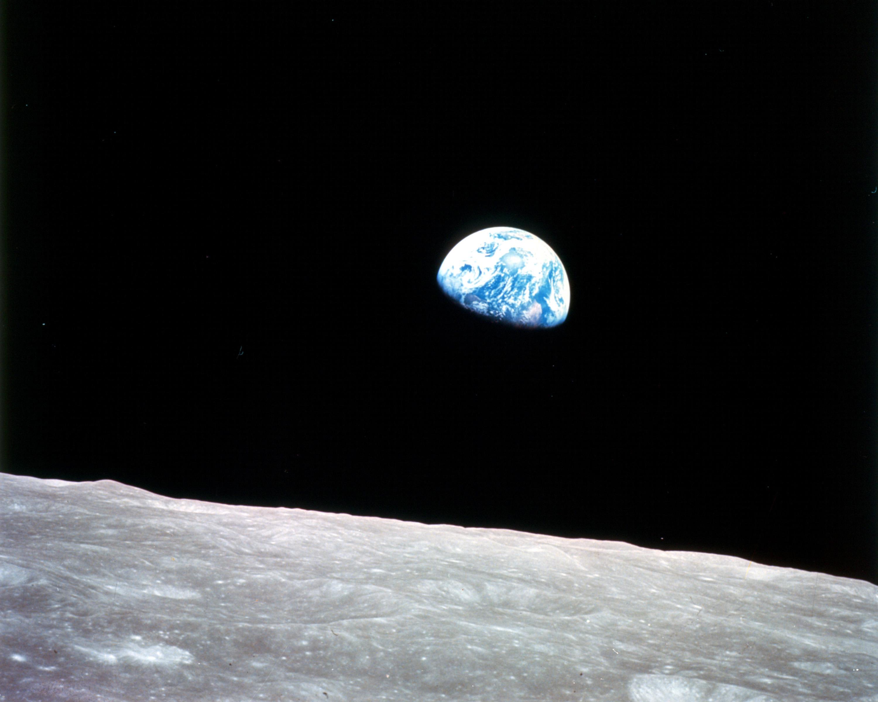 Earthrise by Apollo 8