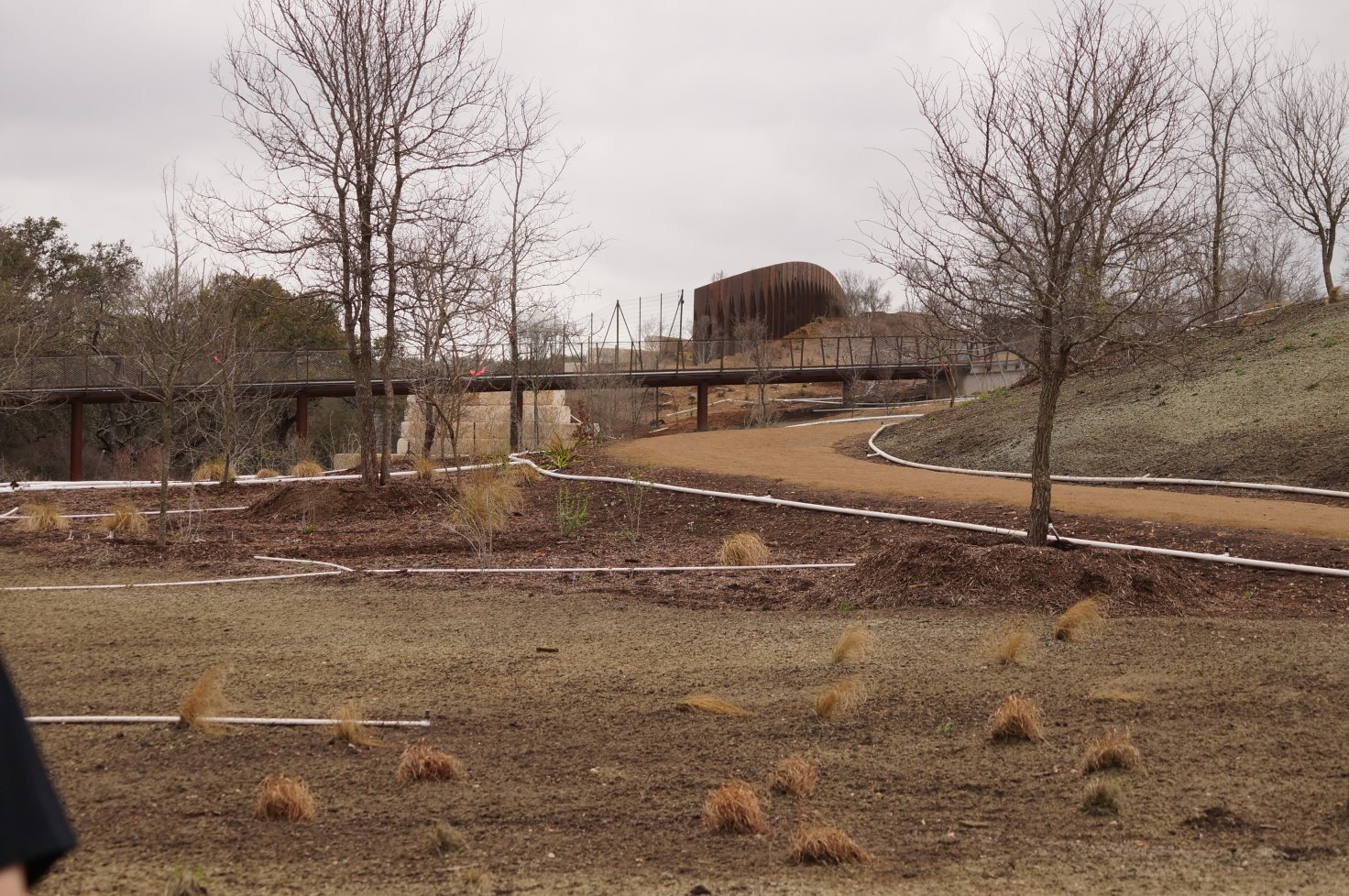 The approach to the Tobin Land Bridge